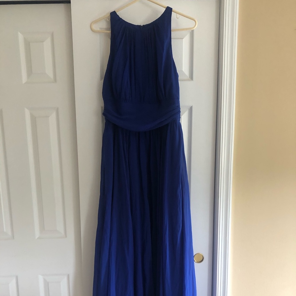 badgley mischka royal blue formal dress